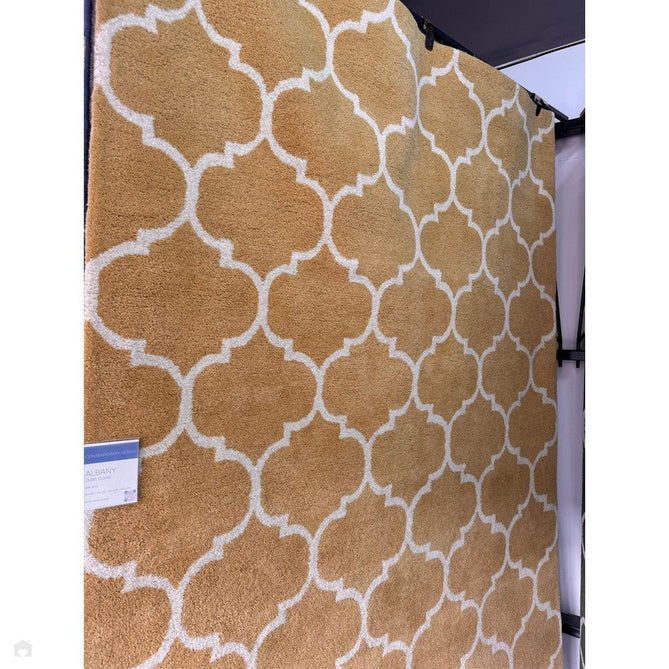 Albany Ogee Modern Geometric Hand-Woven Wool Ochre/Cream Rug-Asiatic Carpets-Rug Love - The Most Loved Rug Store