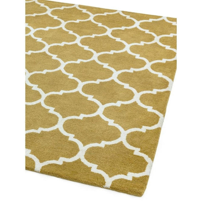 Albany Ogee Modern Geometric Hand-Woven Wool Ochre/Cream Rug-Asiatic Carpets-Rug Love - The Most Loved Rug Store