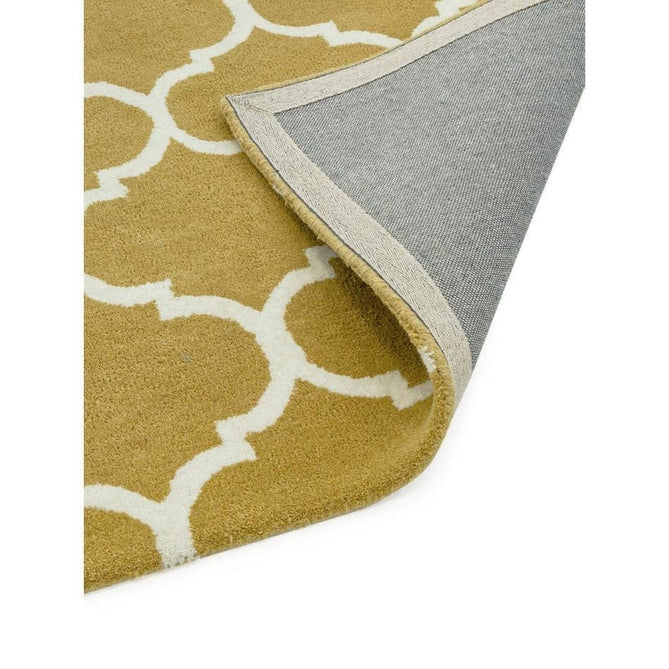 Albany Ogee Modern Geometric Hand-Woven Wool Ochre/Cream Rug-Asiatic Carpets-Rug Love - The Most Loved Rug Store