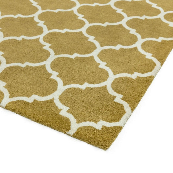 Albany Ogee Modern Geometric Hand-Woven Wool Ochre/Cream Rug-Asiatic Carpets-Rug Love - The Most Loved Rug Store