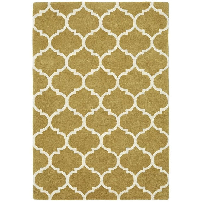 Albany Ogee Modern Geometric Hand-Woven Wool Ochre/Cream Rug-Asiatic Carpets-Rug Love - The Most Loved Rug Store