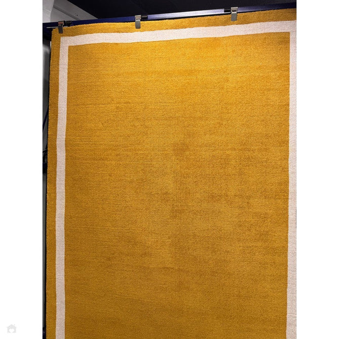 Albi Modern Plain Border Hand-Woven Textured Low Profile Tip Sheared Short Pile Ochre Rug-Asiatic Carpets-Rug Love - The Most Loved Rug Store