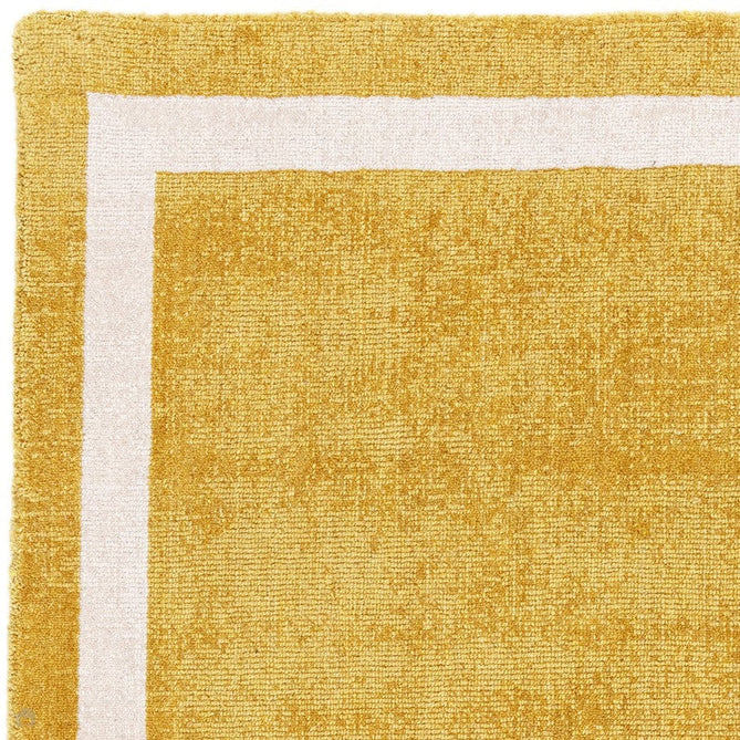 Albi Modern Plain Border Hand-Woven Textured Low Profile Tip Sheared Short Pile Ochre Rug-Asiatic Carpets-Rug Love - The Most Loved Rug Store