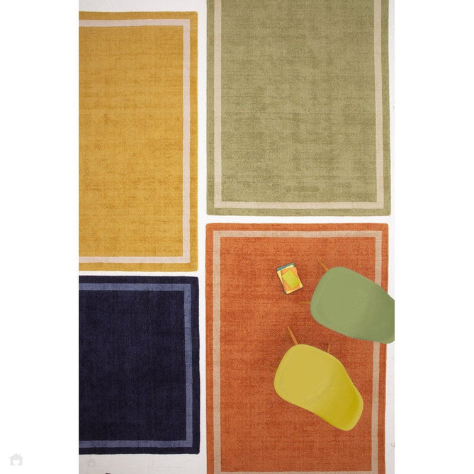 Albi Modern Plain Border Tonal Distressed Hand-Woven Textured Wool Low Profile Tip Sheared Short Pile Navy Rug-Asiatic Carpets-Rug Love - The Most Loved Rug Store