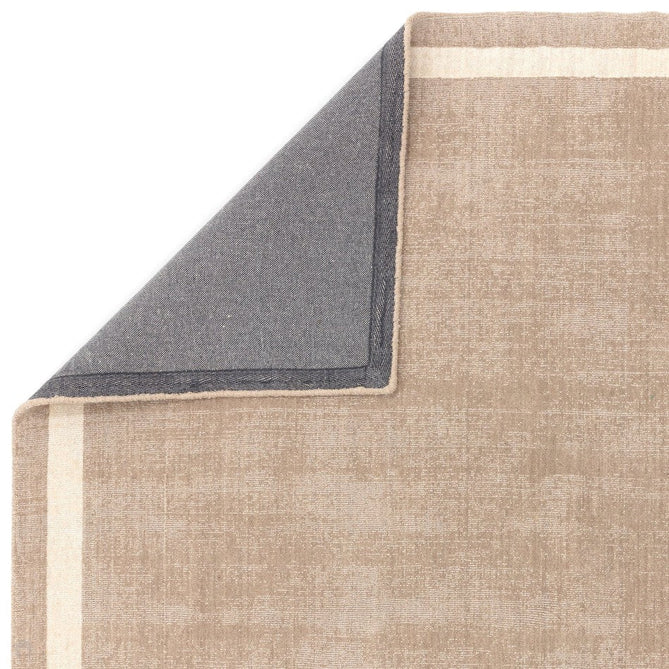Albi Modern Plain Border Tonal Distressed Hand-Woven Textured Wool Low Profile Tip Sheared Short Pile Sand/Beige Runner-Asiatic Carpets-Rug Love - The Most Loved Rug Store