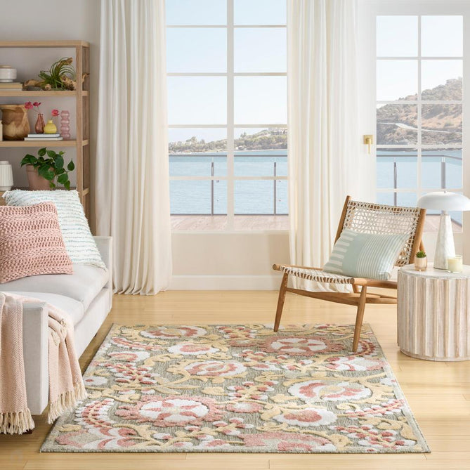 Aloha ALH17 In-Outdoor Sage/Rose Rug-Nourison-Rug Love - The Most Loved Rug Store