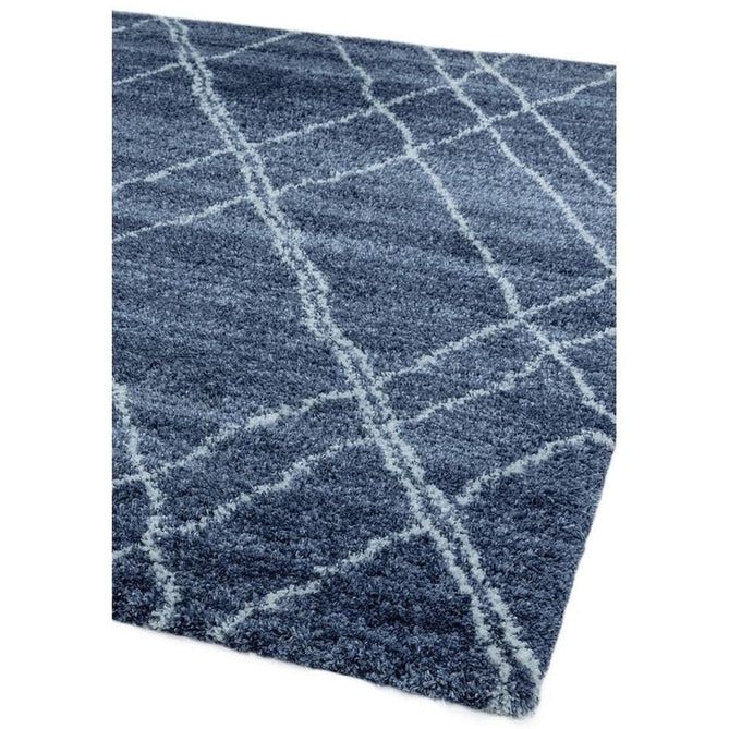 Alto AL01 Modern Moroccan Berber Soft Plush Boho Shaggy Blue/Cream Rug-Asiatic Carpets-Rug Love - The Most Loved Rug Store