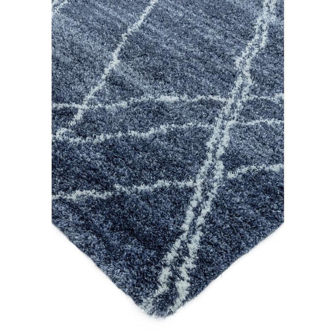 Alto AL01 Modern Moroccan Berber Soft Plush Boho Shaggy Blue/Cream Rug-Asiatic Carpets-Rug Love - The Most Loved Rug Store