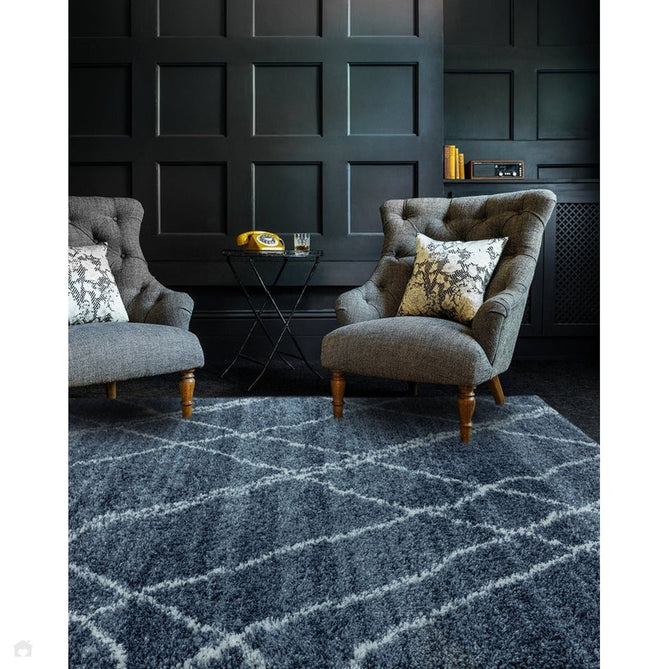 Alto AL01 Modern Moroccan Berber Soft Plush Boho Shaggy Blue/Cream Rug-Asiatic Carpets-Rug Love - The Most Loved Rug Store