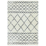 Alto AL02 Modern Moroccan Berber Soft Plush Boho Shaggy Cream/Grey Rug