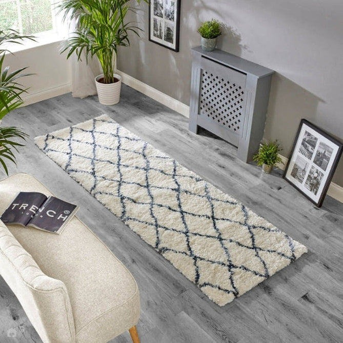 Alto AL03 Modern Moroccan Berber Soft Plush Boho Shaggy Cream/Blue Rug-Asiatic Carpets-Rug Love - The Most Loved Rug Store