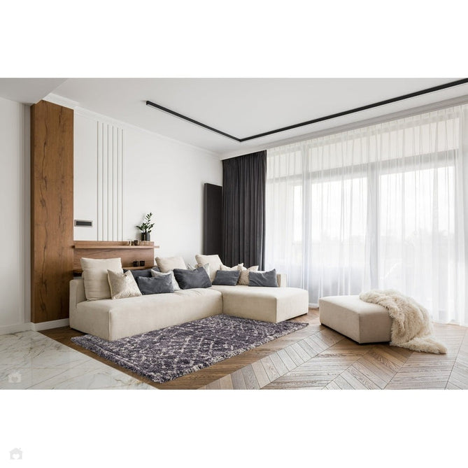 Alto AL05 Modern Moroccan Berber Soft Plush Boho Shaggy Grey/Cream Rug-Asiatic Carpets-Rug Love - The Most Loved Rug Store