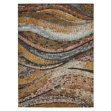 Amara AMA105 Modern Abstract Marbled Granite Stone High-Density Soft-Touch Polyester Bronze Rug