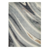 Amara AMA106 Modern Abstract Marbled Granite Stone High-Density Soft-Touch Polyester Ivory/Grey/Blue Rug