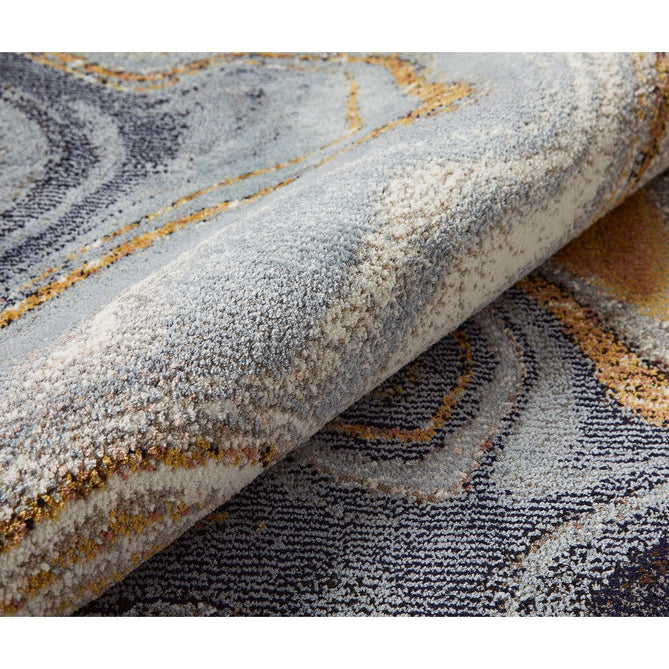 Amara AMA107 Modern Abstract Marbled Granite Stone High-Density Soft-Touch Polyester Charcoal/Bronze Gold/Blue/Grey Rug-Concept Looms-Rug Love - The Most Loved Rug Store