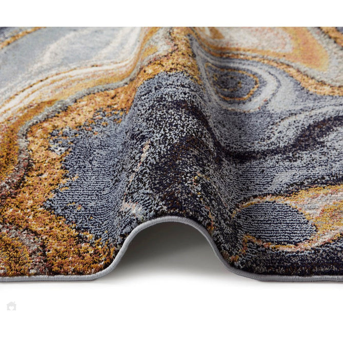 Amara AMA107 Modern Abstract Marbled Granite Stone High-Density Soft-Touch Polyester Charcoal/Bronze Gold/Blue/Grey Rug-Concept Looms-Rug Love - The Most Loved Rug Store