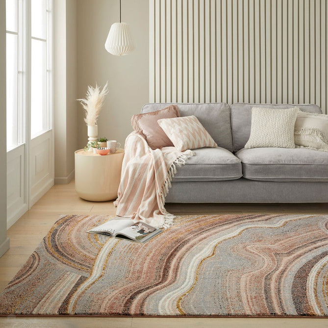 Amara AMA108 Modern Abstract Marbled Granite Stone High-Density Soft-Touch Polyester Taupe/Grey/Blush/Blue Rug-Concept Looms-Rug Love - The Most Loved Rug Store