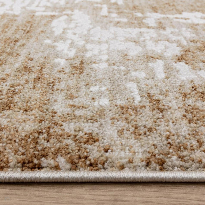 Anders AN02 Modern Abstract Distressed Shimmer Soft Raised Textured Low Profile Short Pile Polyester Beige/Cream/Honey Brown Rug-Asiatic Carpets-Rug Love - The Most Loved Rug Store