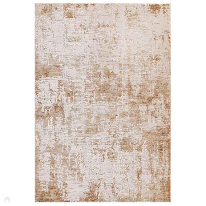 Anders AN02 Modern Abstract Distressed Shimmer Soft Raised Textured Low Profile Short Pile Polyester Beige/Cream/Honey Brown Rug-Asiatic Carpets-Rug Love - The Most Loved Rug Store