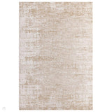 Anders AN04 Modern Abstract Distressed Shimmer Soft Raised Textured Low Profile Short Pile Polyester Beige/Cream/Taupe Rug