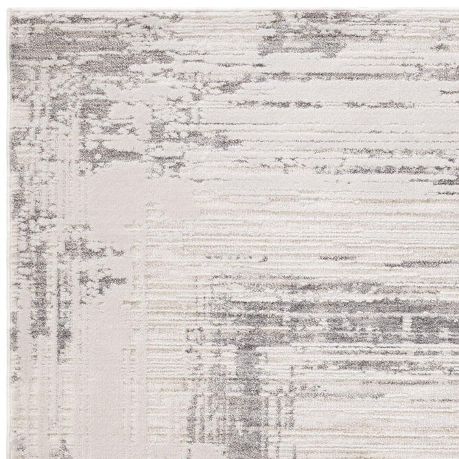 Anders AN06 Modern Abstract Linear Border Distressed Space-Dyed Shimmer Soft Raised Textured Low Profile Short Pile Polyblend Ivory/Beige/Silver/Ash Grey Rug-Asiatic Carpets-Rug Love - The Most Loved Rug Store