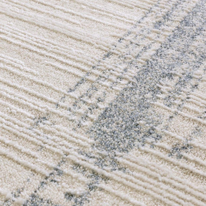 Anders AN07 Modern Abstract Linear Border Distressed Space-Dyed Shimmer Soft Raised Textured Low Profile Short Pile Polyblend Ivory/Beige/Powder Blue Rug-Asiatic Carpets-Rug Love - The Most Loved Rug Store