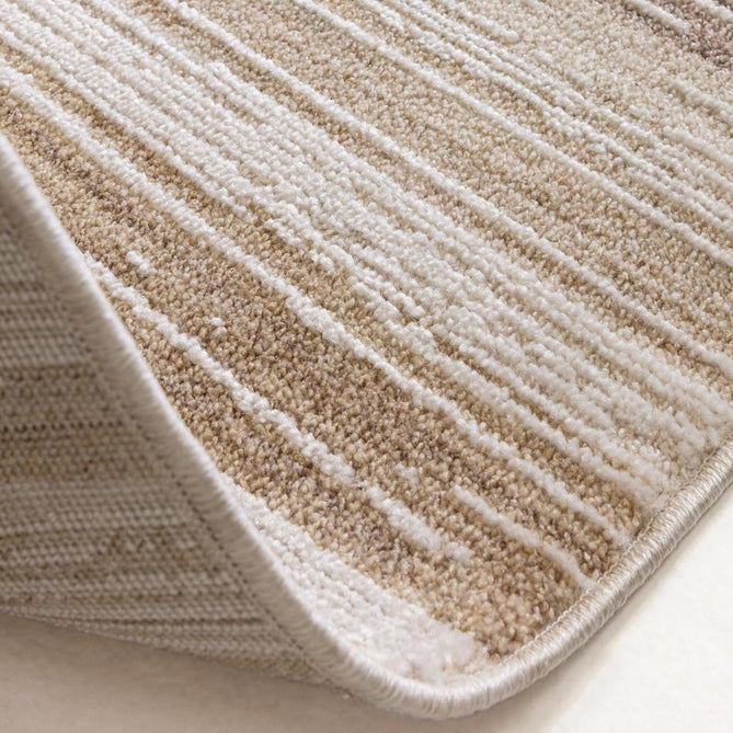 Anders AN08 Modern Abstract Linear Stripe Block Distressed Space-Dyed Shimmer Soft Raised Textured Low Profile Short Pile Polyblend Ivory/Beige/Golden Sand/Taupe Rug-Asiatic Carpets-Rug Love - The Most Loved Rug Store