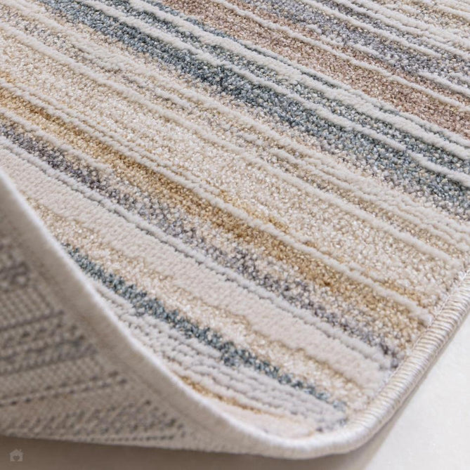 Anders AN09 Modern Abstract Linear Stripe Block Distressed Space-Dyed Shimmer Soft Raised Textured Low Profile Short Pile Polyblend Ivory/Taupe/Grey/Blue/Gold Rug-Asiatic Carpets-Rug Love - The Most Loved Rug Store