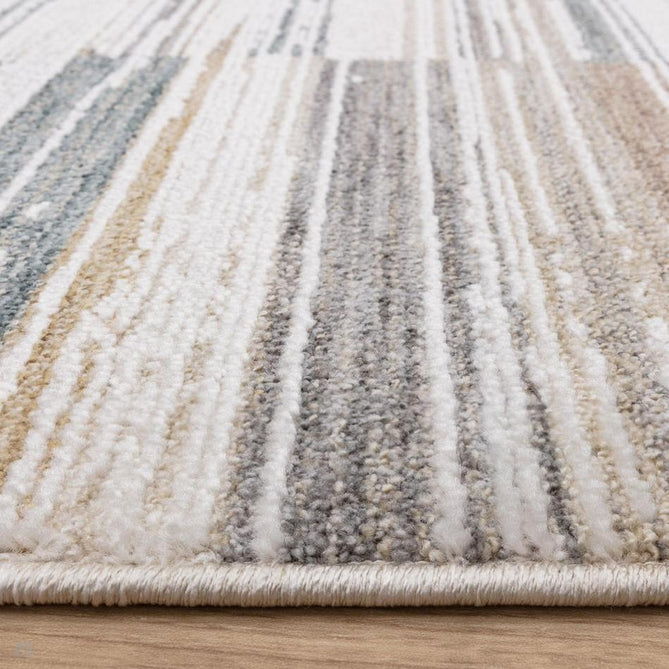 Anders AN09 Modern Abstract Linear Stripe Block Distressed Space-Dyed Shimmer Soft Raised Textured Low Profile Short Pile Polyblend Ivory/Taupe/Grey/Blue/Gold Rug-Asiatic Carpets-Rug Love - The Most Loved Rug Store