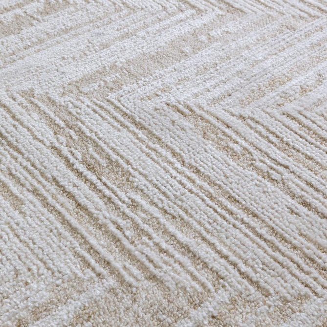 Anders AN12 Modern Subtle Chevron Distressed Space-Dyed Shimmer Soft Raised Textured Low Profile Short Pile Polyblend Cream/Warm Beige/Taupe Rug-Asiatic Carpets-Rug Love - The Most Loved Rug Store