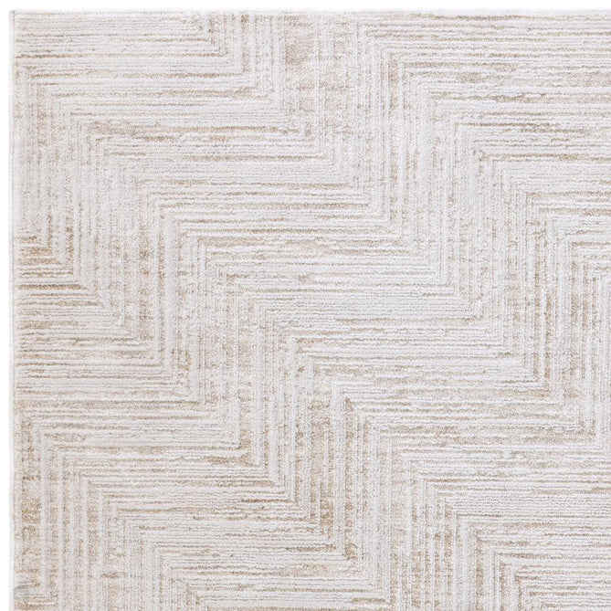Anders AN12 Modern Subtle Chevron Distressed Space-Dyed Shimmer Soft Raised Textured Low Profile Short Pile Polyblend Cream/Warm Beige/Taupe Rug-Asiatic Carpets-Rug Love - The Most Loved Rug Store