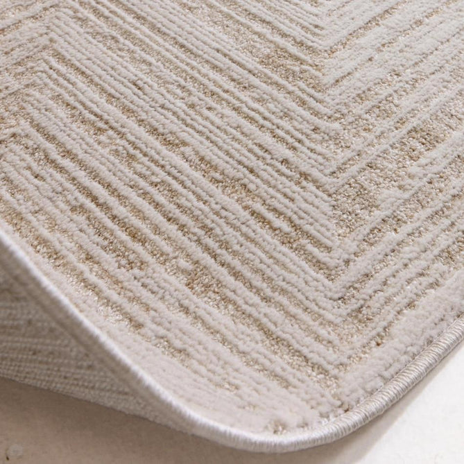 Anders AN12 Modern Subtle Chevron Distressed Space-Dyed Shimmer Soft Raised Textured Low Profile Short Pile Polyblend Cream/Warm Beige/Taupe Rug-Asiatic Carpets-Rug Love - The Most Loved Rug Store