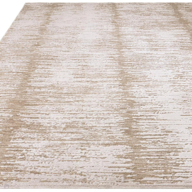 Anders AN13 Modern Vertical Striation Brushstroke Distressed Space-Dyed Shimmer Soft Raised Textured Low Profile Short Pile Polyblend Soft Beige/Cream/Taupe Rug-Asiatic Carpets-Rug Love - The Most Loved Rug Store