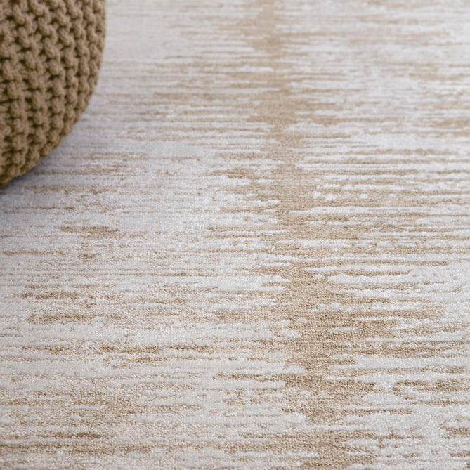 Anders AN13 Modern Vertical Striation Brushstroke Distressed Space-Dyed Shimmer Soft Raised Textured Low Profile Short Pile Polyblend Soft Beige/Cream/Taupe Rug-Asiatic Carpets-Rug Love - The Most Loved Rug Store
