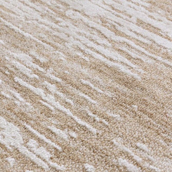 Anders AN13 Modern Vertical Striation Brushstroke Distressed Space-Dyed Shimmer Soft Raised Textured Low Profile Short Pile Polyblend Soft Beige/Cream/Taupe Rug-Asiatic Carpets-Rug Love - The Most Loved Rug Store