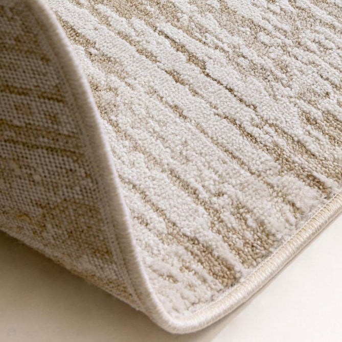Anders AN13 Modern Vertical Striation Brushstroke Distressed Space-Dyed Shimmer Soft Raised Textured Low Profile Short Pile Polyblend Soft Beige/Cream/Taupe Rug-Asiatic Carpets-Rug Love - The Most Loved Rug Store