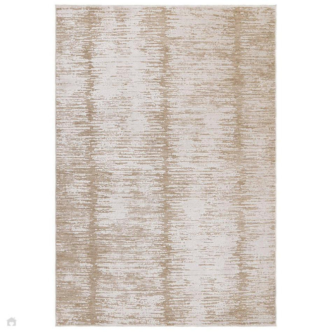 Anders AN13 Modern Vertical Striation Brushstroke Distressed Space-Dyed Shimmer Soft Raised Textured Low Profile Short Pile Polyblend Soft Beige/Cream/Taupe Rug-Asiatic Carpets-Rug Love - The Most Loved Rug Store