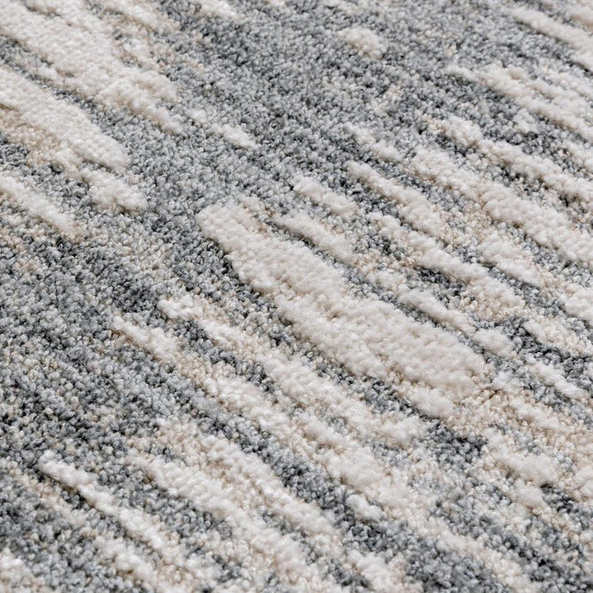 Anders AN14 Modern Vertical Striation Brushstroke Distressed Space-Dyed Shimmer Soft Raised Textured Low Profile Short Pile Polyblend Light Grey/Cream/Charcoal/Beige Rug-Asiatic Carpets-Rug Love - The Most Loved Rug Store