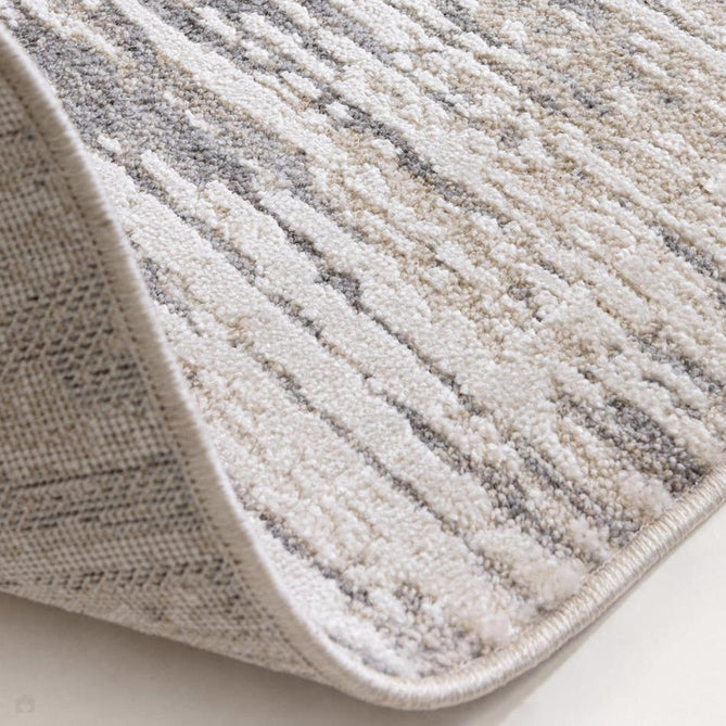 Anders AN14 Modern Vertical Striation Brushstroke Distressed Space-Dyed Shimmer Soft Raised Textured Low Profile Short Pile Polyblend Light Grey/Cream/Charcoal/Beige Rug-Asiatic Carpets-Rug Love - The Most Loved Rug Store