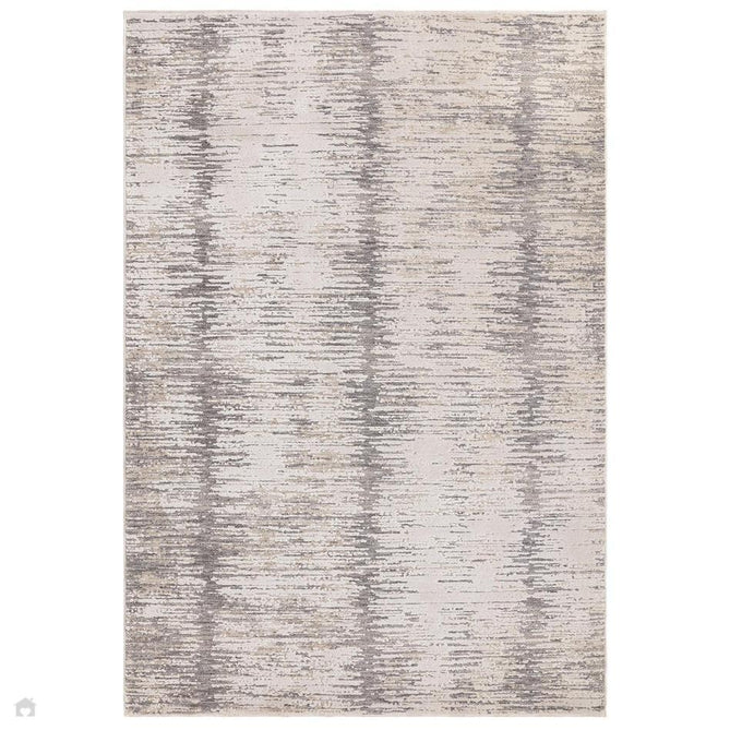 Anders AN14 Modern Vertical Striation Brushstroke Distressed Space-Dyed Shimmer Soft Raised Textured Low Profile Short Pile Polyblend Light Grey/Cream/Charcoal/Beige Rug-Asiatic Carpets-Rug Love - The Most Loved Rug Store