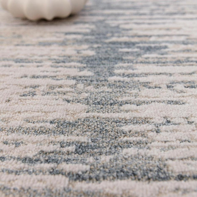 Anders AN15 Modern Vertical Striation Brushstroke Distressed Space-Dyed Shimmer Soft Raised Textured Low Profile Short Pile Polyblend Ivory/Steel Blue/Grey/Beige Rug-Asiatic Carpets-Rug Love - The Most Loved Rug Store