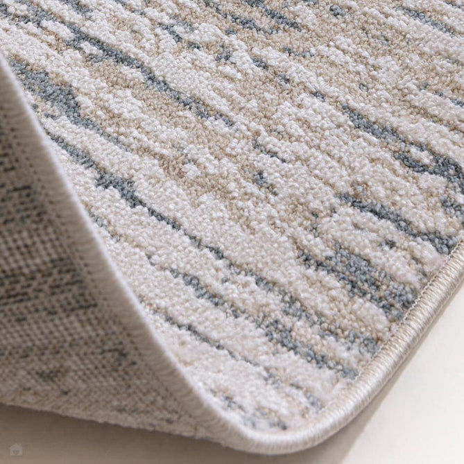 Anders AN15 Modern Vertical Striation Brushstroke Distressed Space-Dyed Shimmer Soft Raised Textured Low Profile Short Pile Polyblend Ivory/Steel Blue/Grey/Beige Rug-Asiatic Carpets-Rug Love - The Most Loved Rug Store
