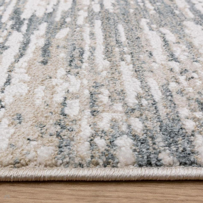 Anders AN15 Modern Vertical Striation Brushstroke Distressed Space-Dyed Shimmer Soft Raised Textured Low Profile Short Pile Polyblend Ivory/Steel Blue/Grey/Beige Rug-Asiatic Carpets-Rug Love - The Most Loved Rug Store