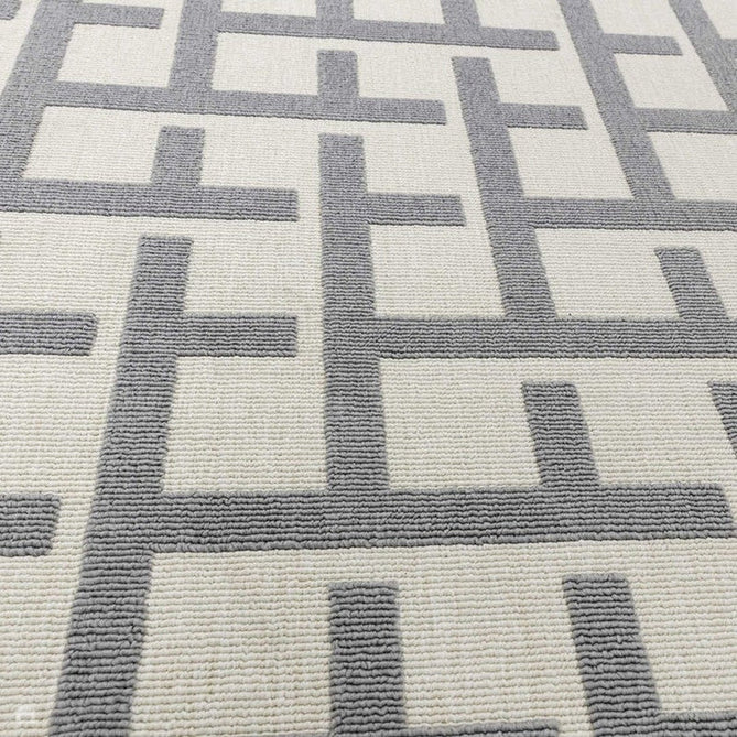 Antibes AN03 Grid Modern Geometric Durable Stain-Resistant Weatherproof Flatweave In-Outdoor White/Grey Rug-Asiatic Carpets-Rug Love - The Most Loved Rug Store