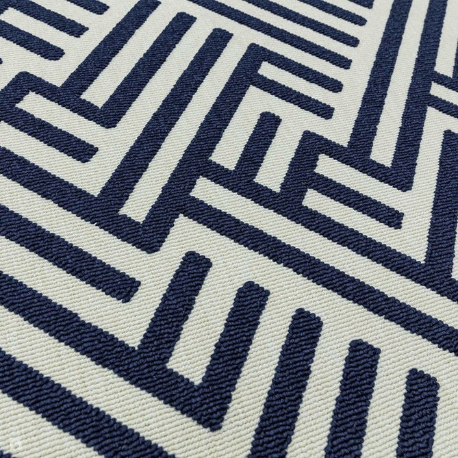Antibes AN04 Linear Modern Geometric Durable Stain-Resistant Weatherproof Flatweave In-Outdoor Blue/White Rug-Asiatic Carpets-Rug Love - The Most Loved Rug Store