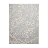 Apollo 2677 Modern Abstract Distressed Marble Metallic Shimmer High-Density Textured Flat Pile Grey/Silver/Ivory Rug