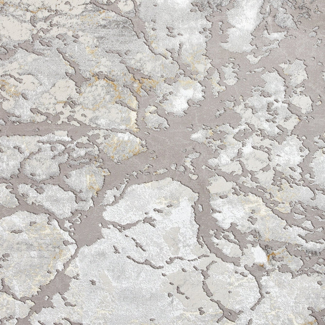 Apollo 2677 Modern Abstract Distressed Marble Metallic Shimmer High-Density Textured Low Profile Short-Pile Grey/Gold/Cream Rug-Think Rugs-Rug Love - The Most Loved Rug Store