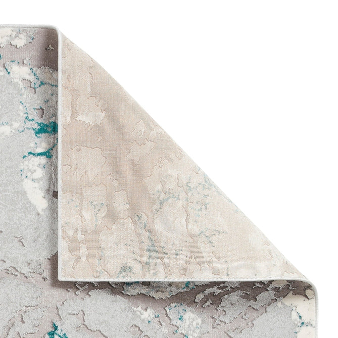 Apollo 2677 Modern Abstract Distressed Marble Metallic Shimmer High-Density Textured Low Profile Short-Pile Grey/Green/Cream Rug-Think Rugs-Rug Love - The Most Loved Rug Store