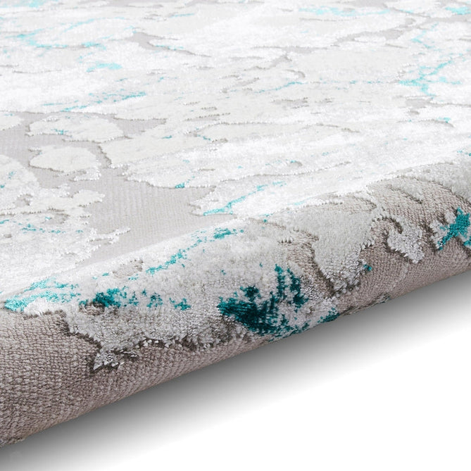 Apollo 2677 Modern Abstract Distressed Marble Metallic Shimmer High-Density Textured Low Profile Short-Pile Grey/Green/Cream Rug-Think Rugs-Rug Love - The Most Loved Rug Store