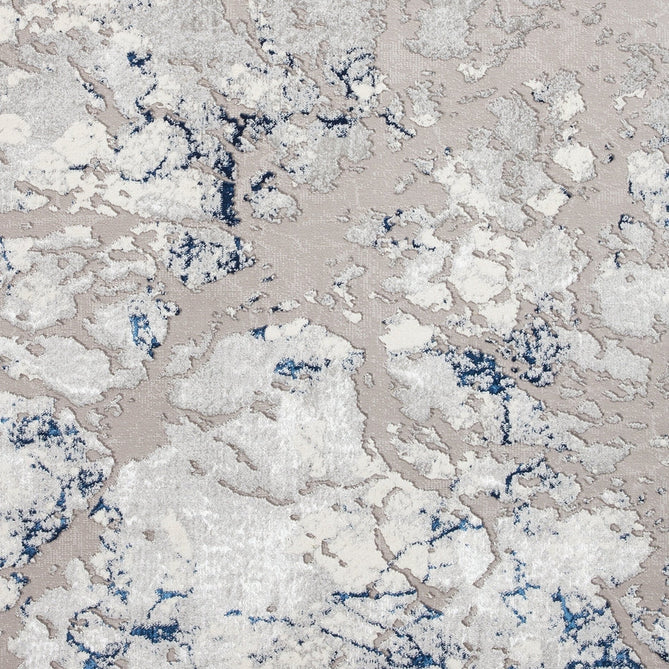 Apollo 2677 Modern Abstract Distressed Marble Metallic Shimmer High-Density Textured Low Profile Short-Pile Grey/Navy/Cream Rug-Think Rugs-Rug Love - The Most Loved Rug Store